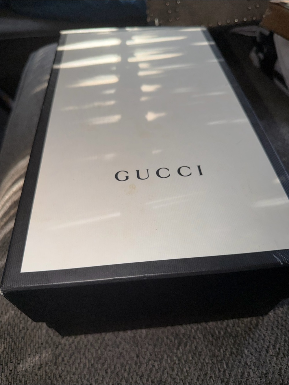 Gucci Black and Yellow Leather-Trim Sneakers - Picture 7 of 8